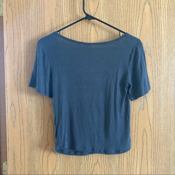 Out from Under Short Sleeve Henley Crop Top - Picture 3 of 8